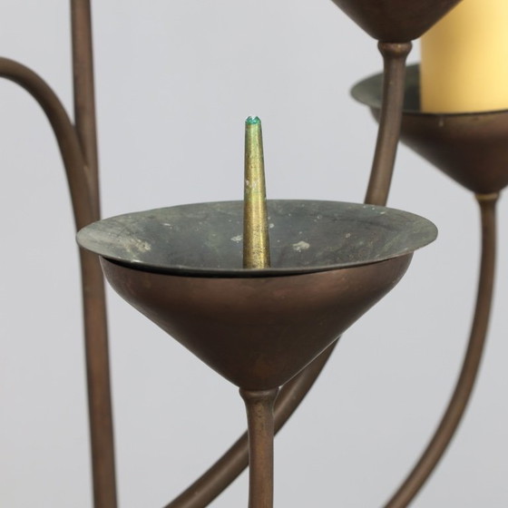 Image 1 of Unique Hand-Forged Floor Candelabra, Netherlands, c. 1925–1938