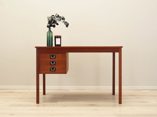 Scrivania in teak, design danese, anni '70, produzione: Danimarca