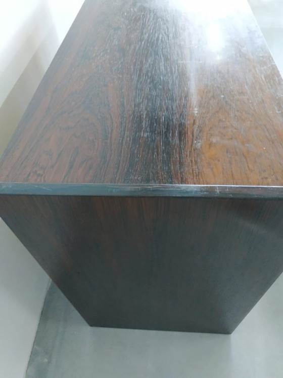 Image 1 of Buffet/armoire murale vintage danoise des années 1970 en palissandre avec portes coulissantes