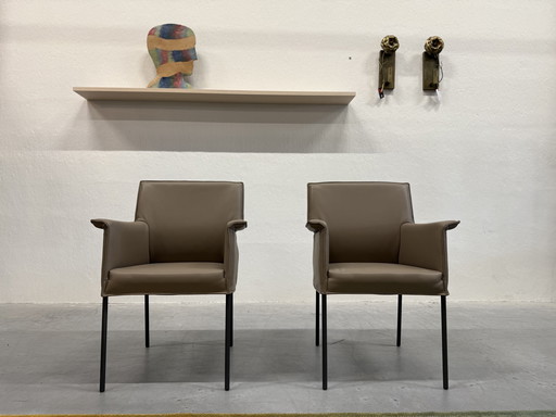 2 Design on Stock Gola Dining Chairs Bayu Dusk leather