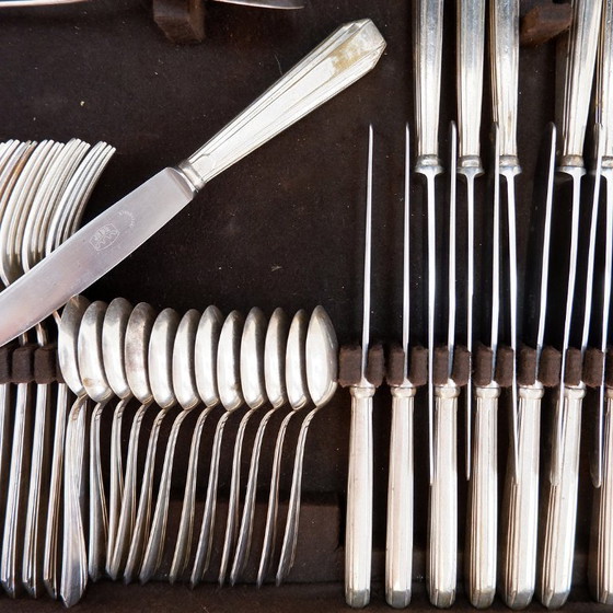 Image 1 of Set di posate Christofle &quot;Régence&quot; e set di posate argentate (90 pezzi)