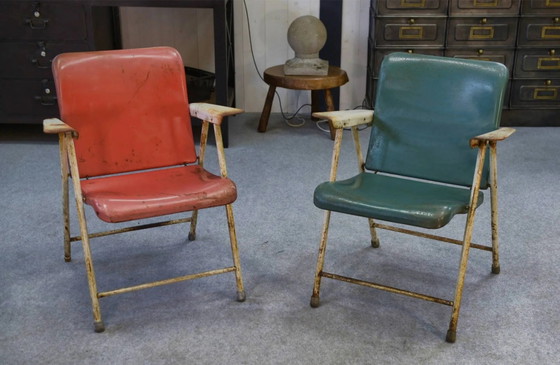 Klapstoelen van Russel Wright voor Samsonite Chairs jaren 60 – Metaal, Industrieel (photo 6 of 7)