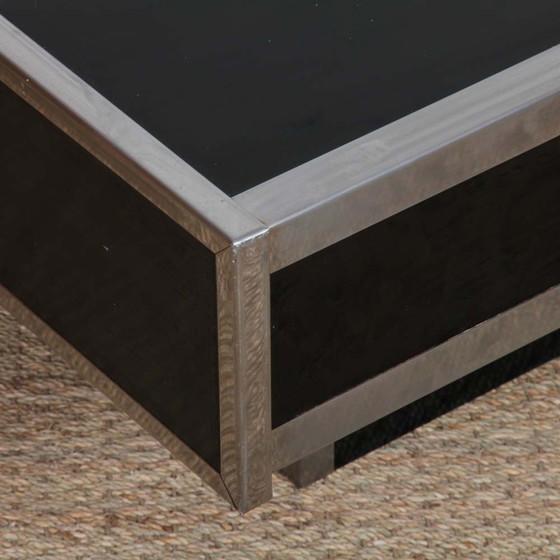 Image 1 of Square coffee table in the Willy Rizzo style, 1970