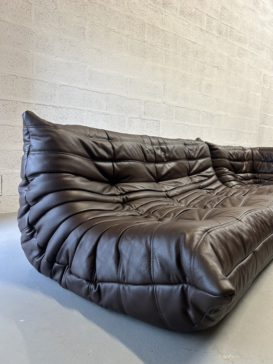 Image 1 of Togo Line rRoset bruine leren set