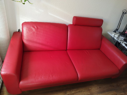 Stressless Sofa Couch Echtleder rot Modell Joy Leder Brick Red