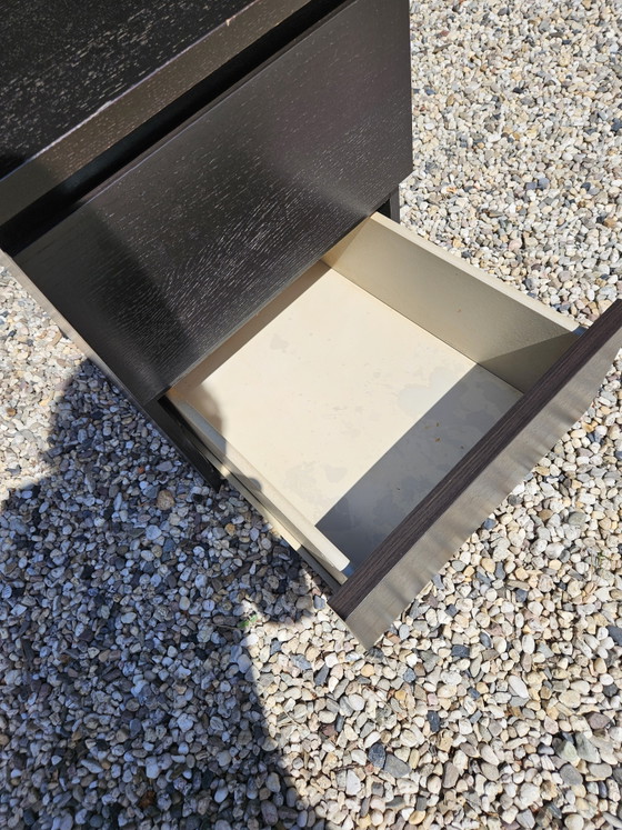 Nightstand with 2 Drawers, Brown Color. – Wood (photo 6 of 6)