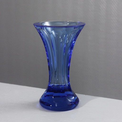 Moser Kristallfabrik – Smaragdblaue Vase, Art-Deco-Periode, 1926–1936