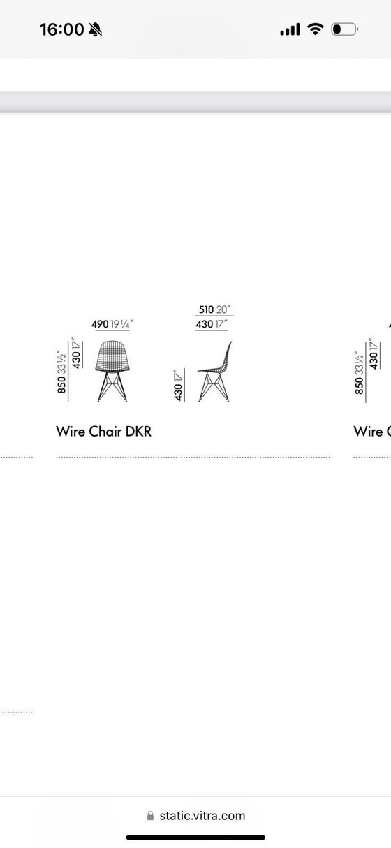 Image 1 of Silla VITRA Wire DKR Charles & Ray Eames