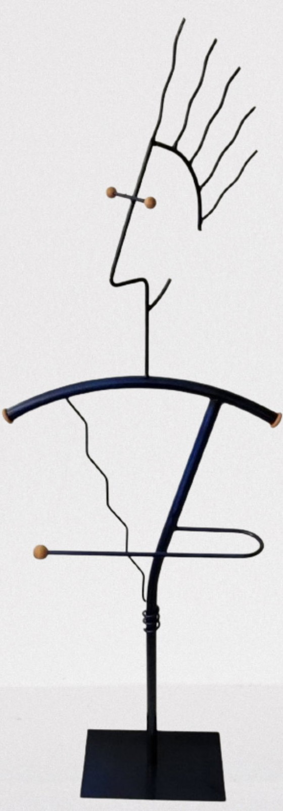 Vintage Memphis Design Valet Stand „Fido Dido“ (1980s/90s), Postmodern, Wardrobes, Metal, Blue (photo 2 of 7)