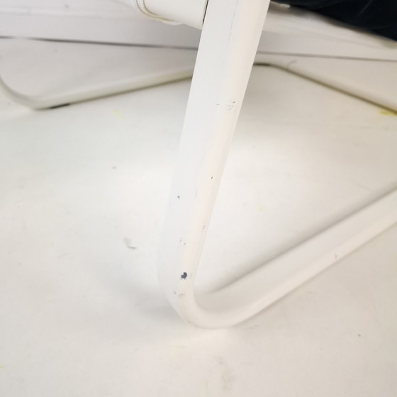 Fauteuil vintage Ikea Rörberg années 90, blanc, métal, bleu – Textile, Metal (photo 9 of 9)