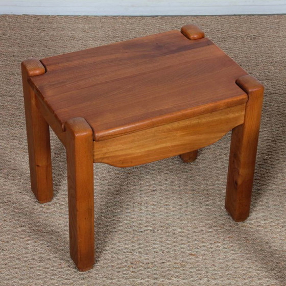 Image 1 of Pair of solid elm bedside tables dating from the 1980s