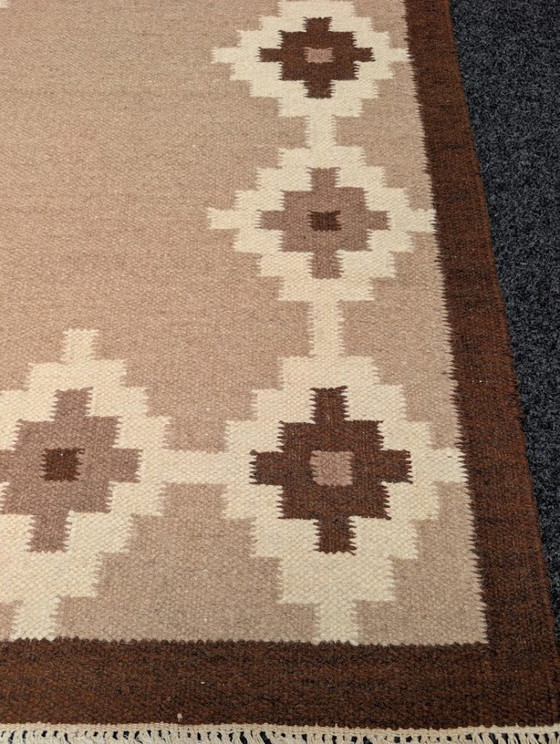 Vintage Traditioneel Röllakan Vloerkleed, Zweden, 1960s – Vloerkleden en tapijten, Wool (photo 7 of 9)