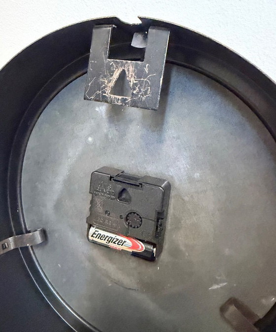 Image 1 of Reloj de pared industrial negro de Siemens, década de 1950.