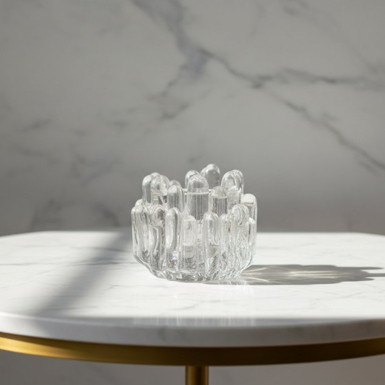 Image 1 of Kosta Boda Polar Kandelaar– Göran Wärff – Zweeds Kristal Design 1970
