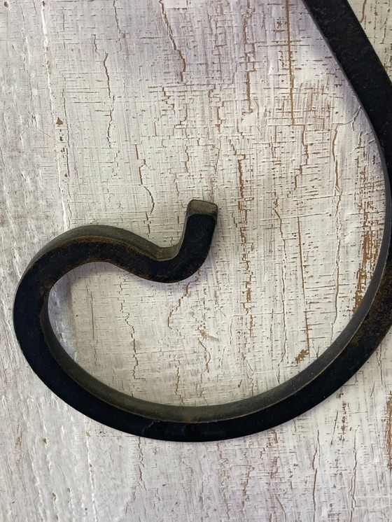 Image 1 of Wrought iron wall-mounted coat rack