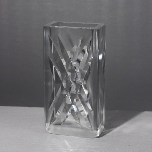 Claus Josef Riedel – Vintage-Vase aus geschliffenem und mattiertem Kristall, Österreich, 1960er Jahre