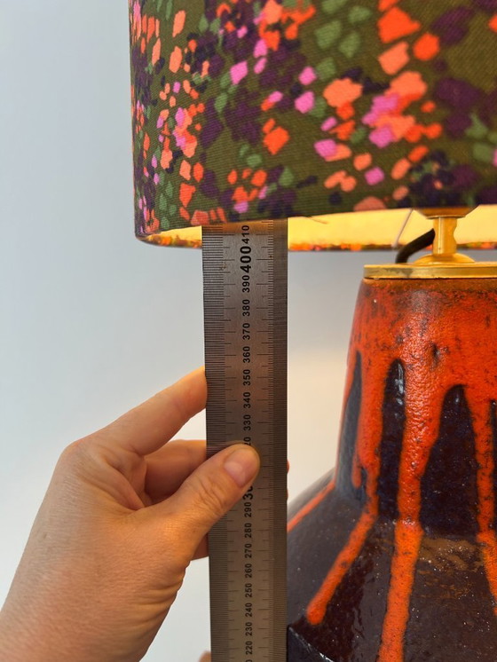 Image 1 of Impressionante lampada da terra Scheurich con smalto luminoso Fat Lava