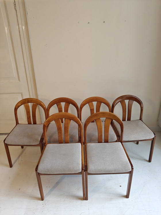 Zes Vintage Eetkamerstoelen Lubke – Wood (photo 8 of 13)
