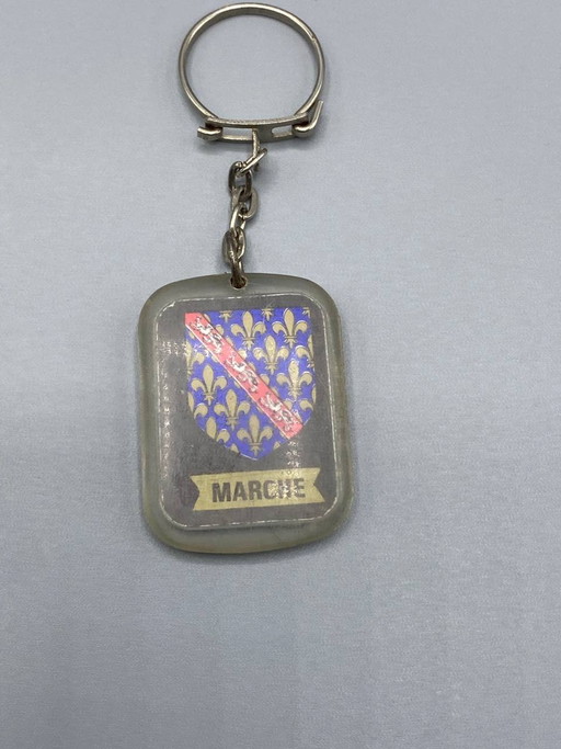 Révillon Chocolaterie Double-sided Keychain – La Marche Coat of Arms – portemonnees klein lederwaren (photo 2 of 2)