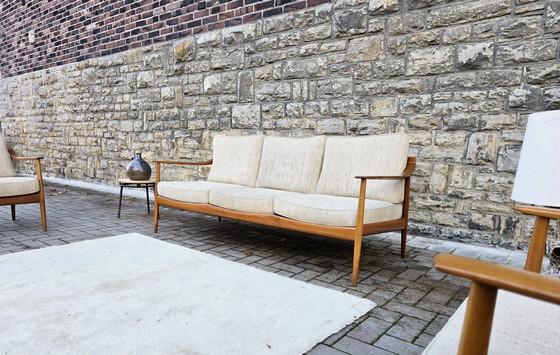 Image 1 of Ensemble de sièges Knoll Antimott années 60, canapé, fauteuils, bancs, style vintage milieu du siècle