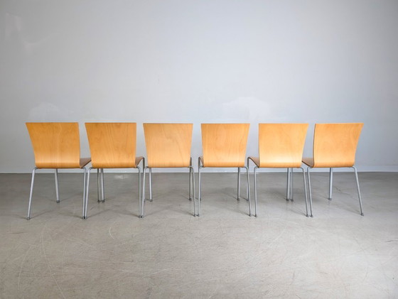 Image 1 of Set of 6 original Vitra Taino chairs, stackable conference chairs, VAT included