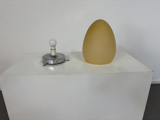 Opaline Glass Selene Italy Big Egg Lamp