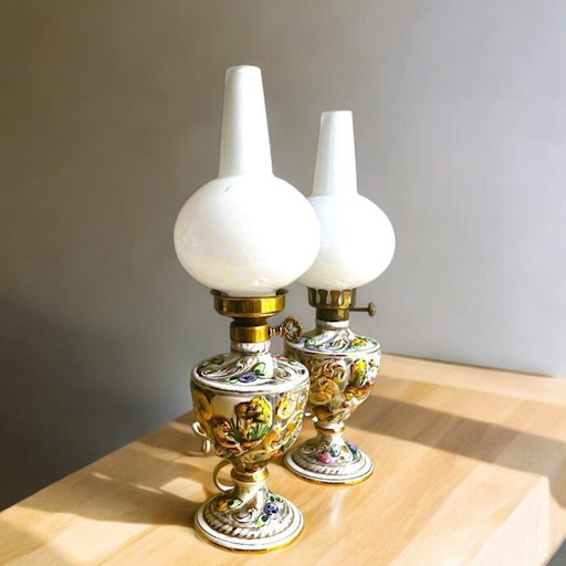 Pair of Limited Edition Portuguese Porcelain Table Lamps, by Alcobaca – tafellampen (photo 2 of 18)