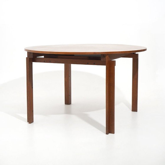 Image 1 of Uitschuifbare ronde tafel van Inge Klingeberg voor France e Son, jaren 60.