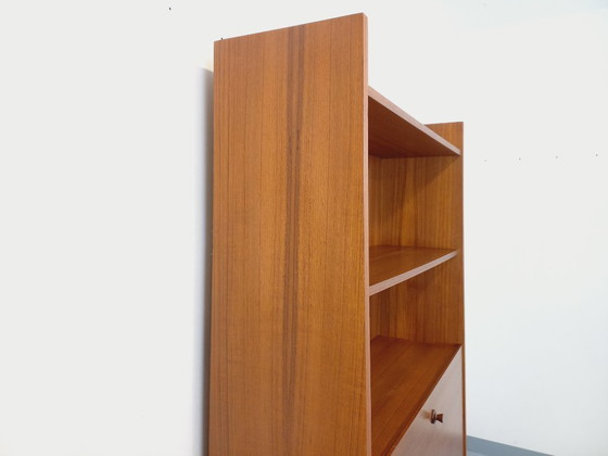 Image 1 of Meuble Bibliothèque Secrétaire de Rangement avec Commode Vintage en Teck des Années 60 70