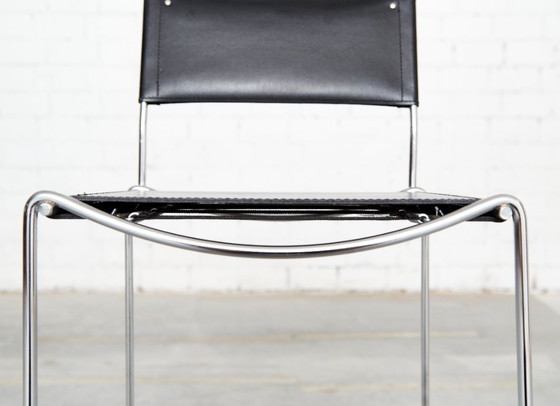 Image 1 of Leather Barstools by Giandomenico Belotti for Alias, 1980s, Set of 6