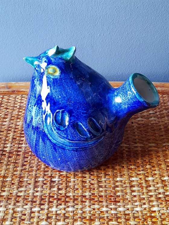Image 1 of Glazed Ceramic Bird Vase
