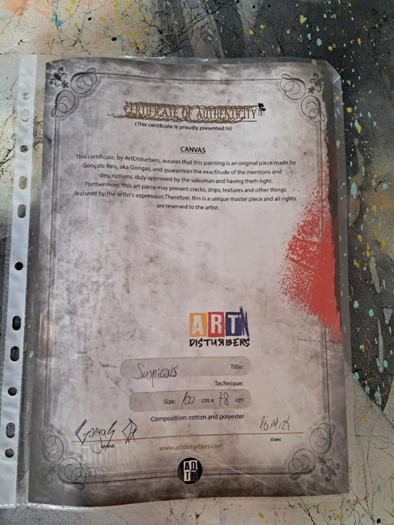 Image 1 of GONGAS - Suspicious - Toile d'artiste