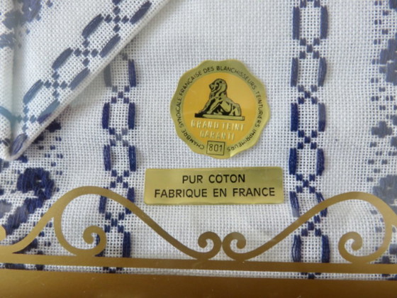 Image 1 of Pays Basque table linen, new, tablecloth and 6 napkins, 1970