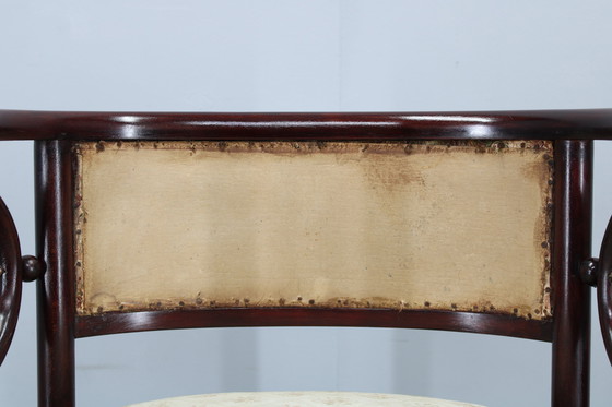 Image 1 of Beukenhouten bank en stoel