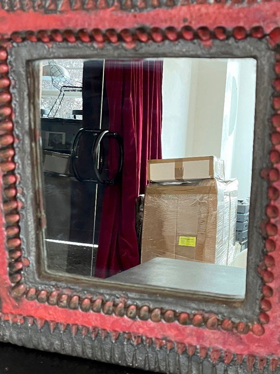 Image 1 of Keramische spiegel, Frankrijk, 1960