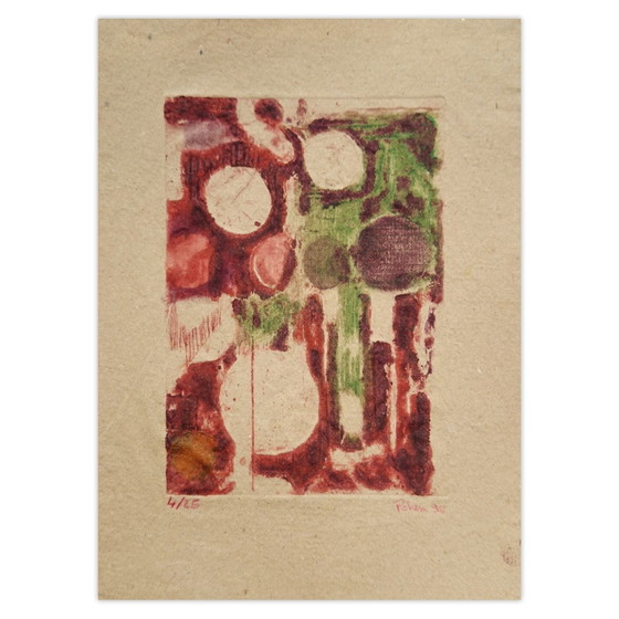 Monique Pehem (Breton-Prouté) Signed Etching Les Cercles 1990 – Lithographs & prints, Paper (photo 2 of 5)