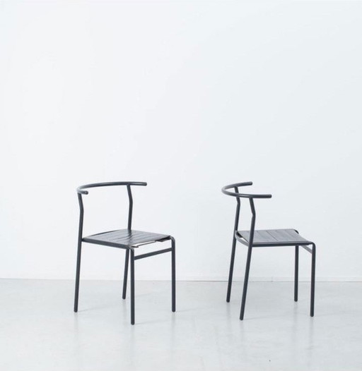 6x Baleri Italian Cafe Chairs by Philippe Starck refurbishment (chaises de café italiennes Baleri par Philippe Starck)