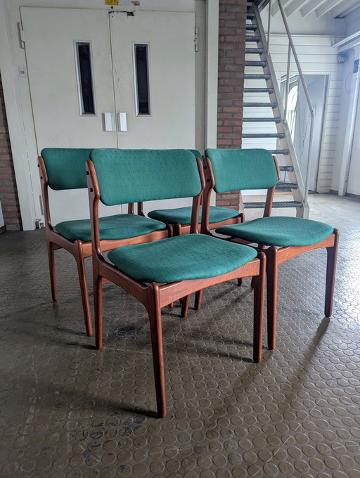 4x Erik Buch modèle 49 pour O.D. Møbler