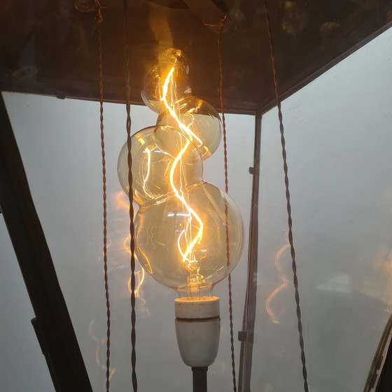 Image 1 of Ancienne lanterne anglaise en cuivre Foster & Pullen, vers 1900