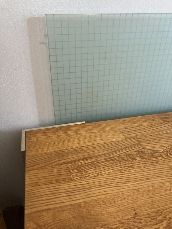 Image 1 of Escritorio/mesa de diseño único con tapa de roble