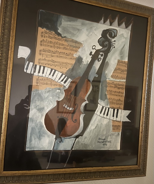 Rosina Wachtmeister 1996 painting music - violin