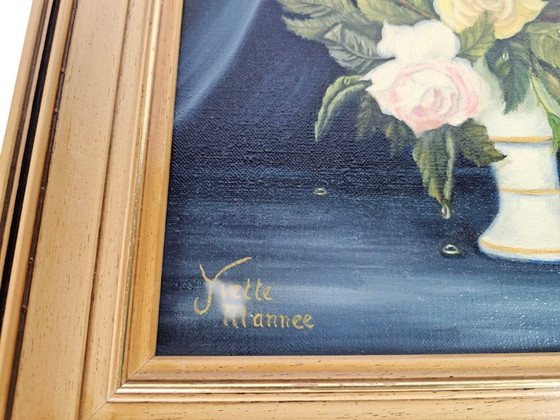 Image 1 of J. Mannee – Öl auf Leinwand – Blumenstillleben