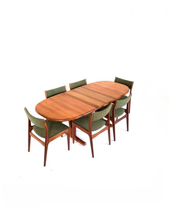 Vintage extendable teak dining table, Holstebro Møbelfabrik ‘70 – Wood, Metal (photo 12 of 15)