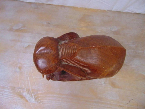 Image 1 of Éléphant en bois vintage de Thaïlande, 1970