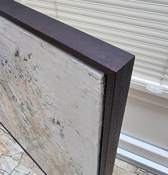 Image 1 of Frances Eckhardt - 80x80 cm abstract colorful painting, hand-painted, framed