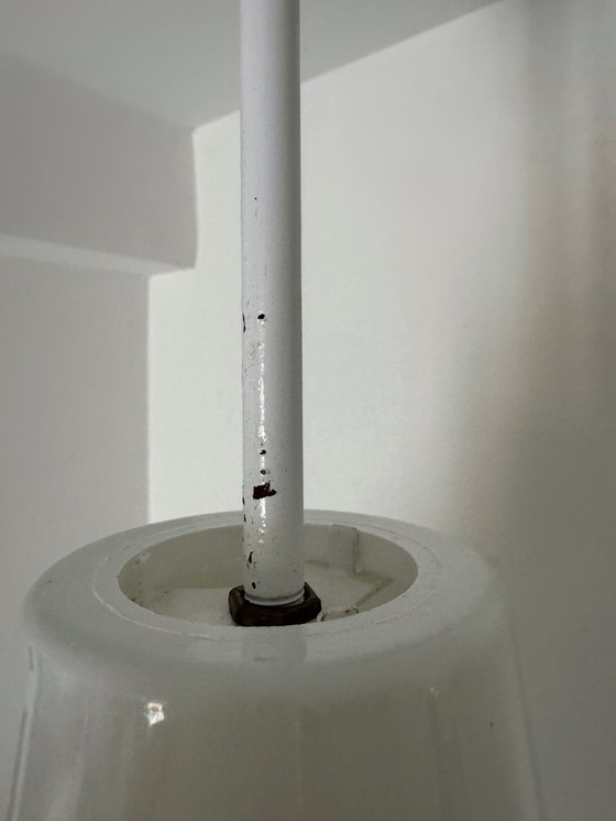 Image 1 of Holophane glass chandelier, 1970s