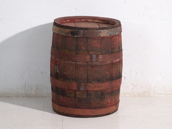 Antica botte in legno con cerchi in ferro – Ungheria, c. 1930 – Oggetti decorativi, Iron, Rustic (photo 36 of 40)