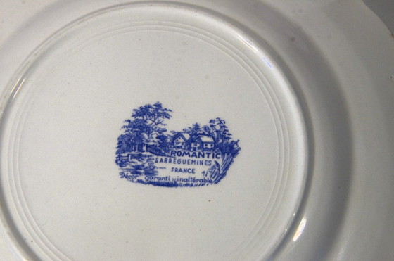 3 Piatti Blu Antichi, Sarreguemines, Motivo Romantico, D24xH2,5cm – Stoviglie, Ceramic (photo 2 of 9)