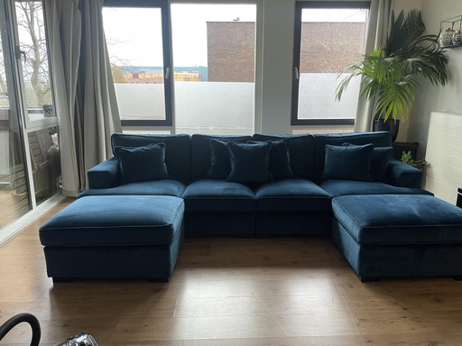 Velvet Blue Velvet Sofa