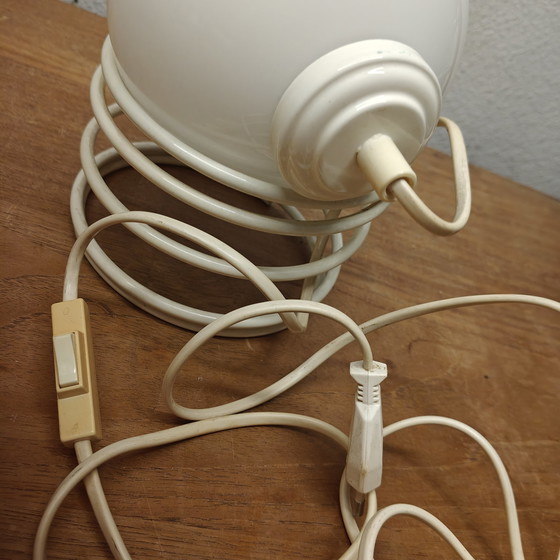 Image 1 of Space Age Spiral Globe Lamp – Vintage Belgian Lighting – 70s